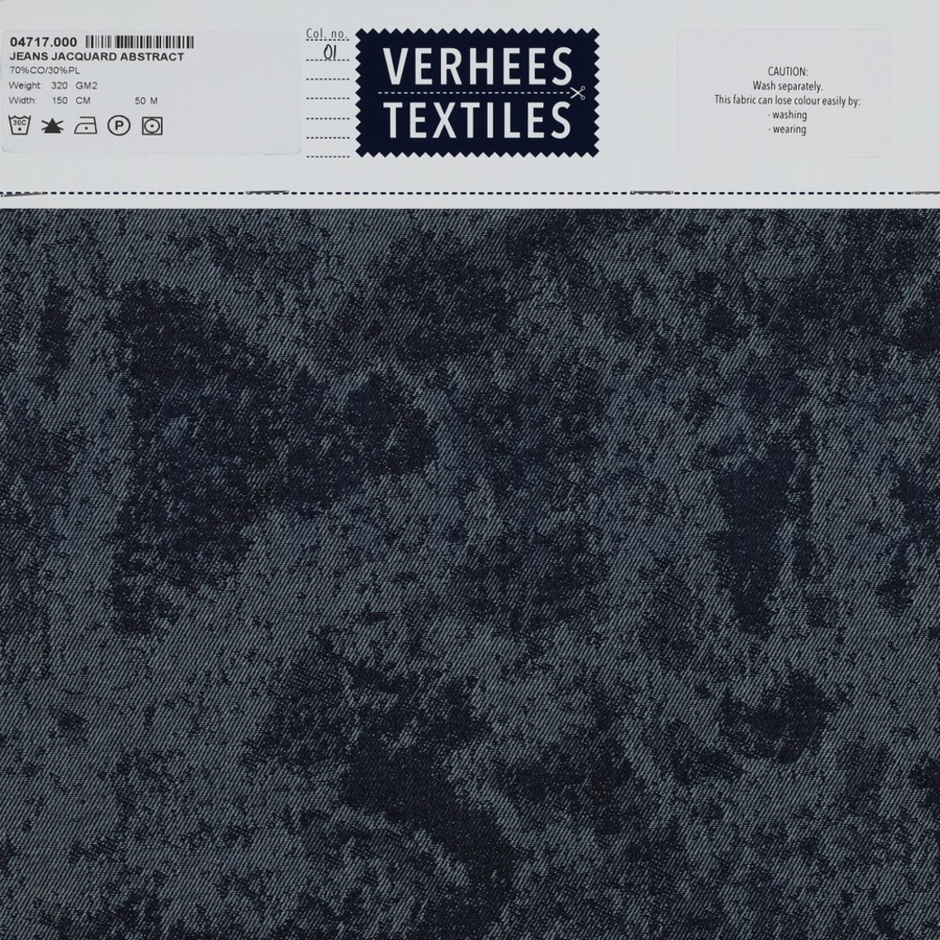 JEANS JACQUARD ABSTRACT INDIGO #4