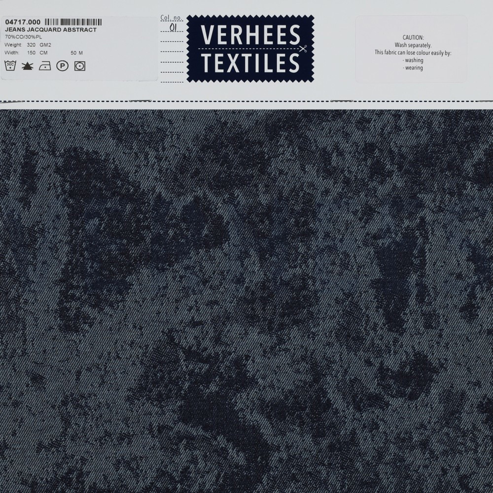 JEANS JACQUARD ABSTRACT INDIGO (high resolution) #4