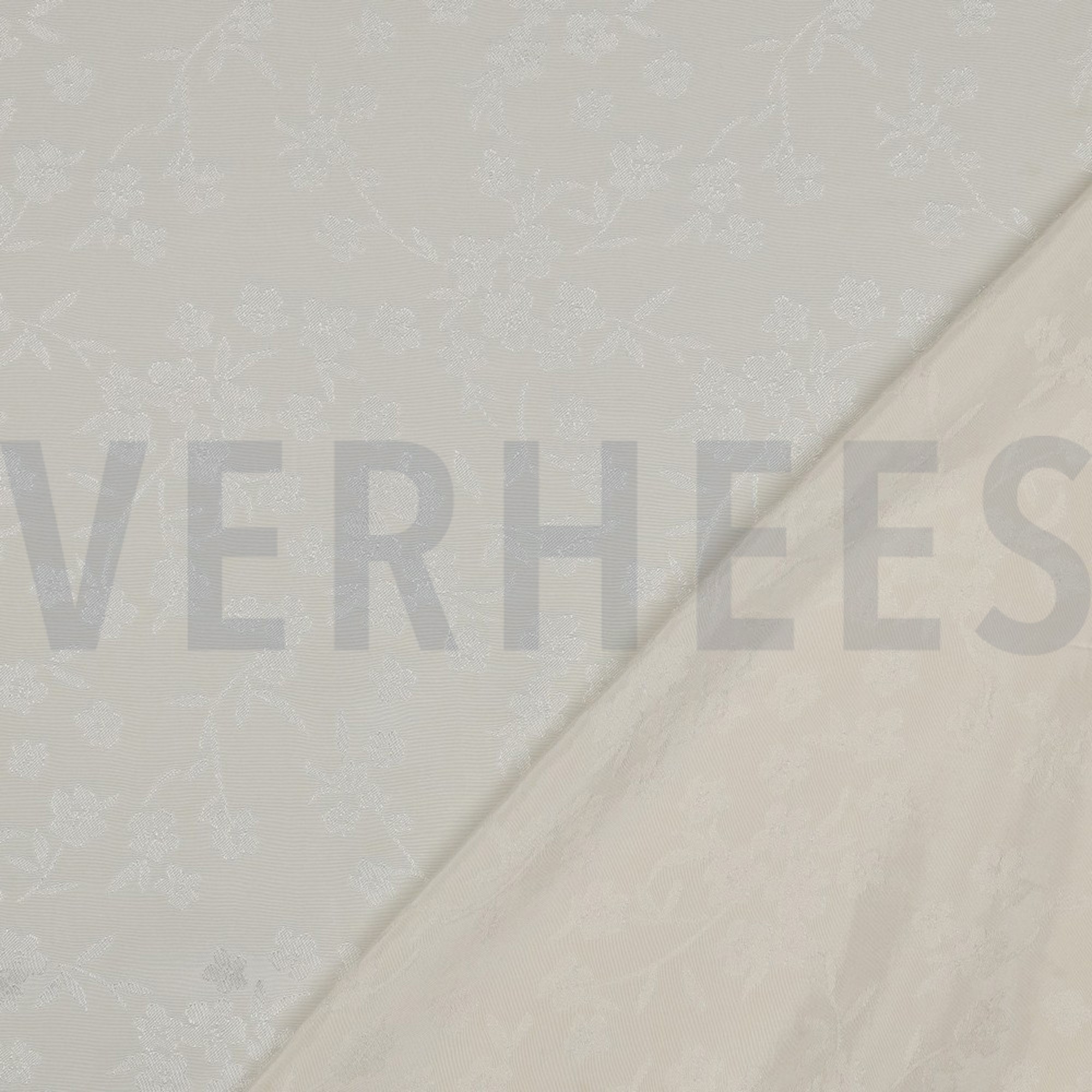 VISCOSE JACQUARD FLOWERS ECRU (high resolution) #4