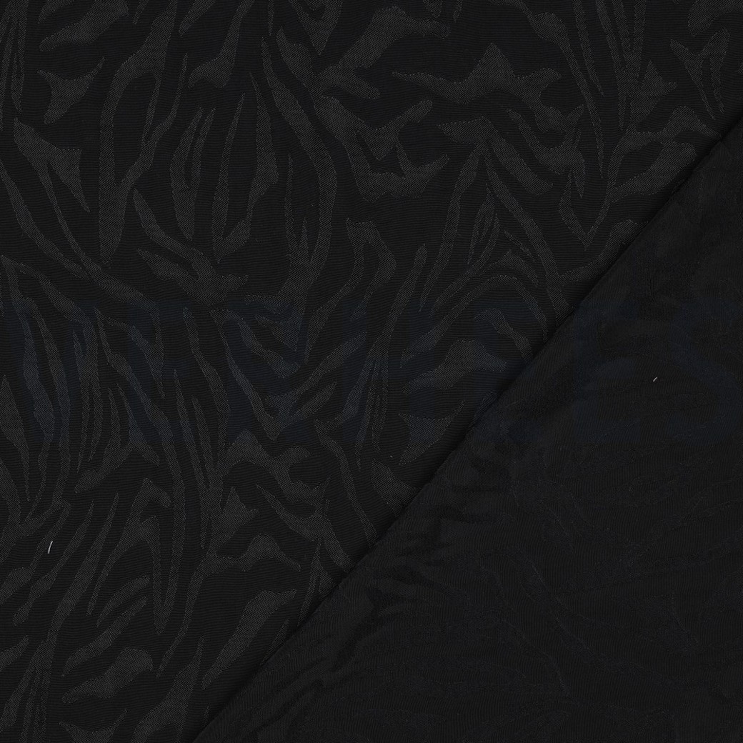 VISCOSE JACQUARD ANIMAL SKIN BLACK #4