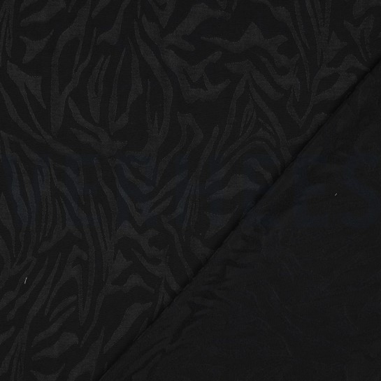 VISKOSE JACQUARD TIERHAUT SCHWARZ #7