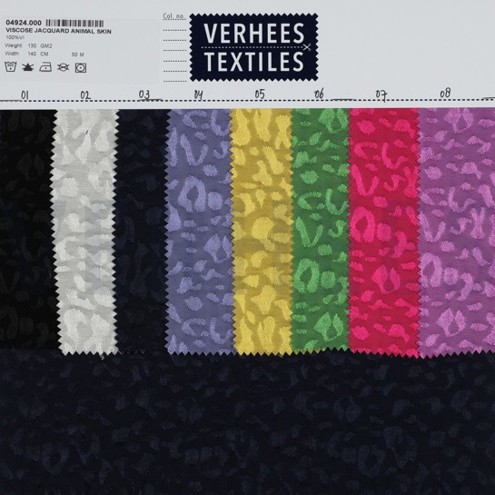 VISCOSE JACQUARD ANIMAL SKIN FUCHSIA #7