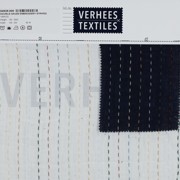 DOUBLE GAUZE EMBROIDERY STRIPES DARK BLUE (thumbnail) #4