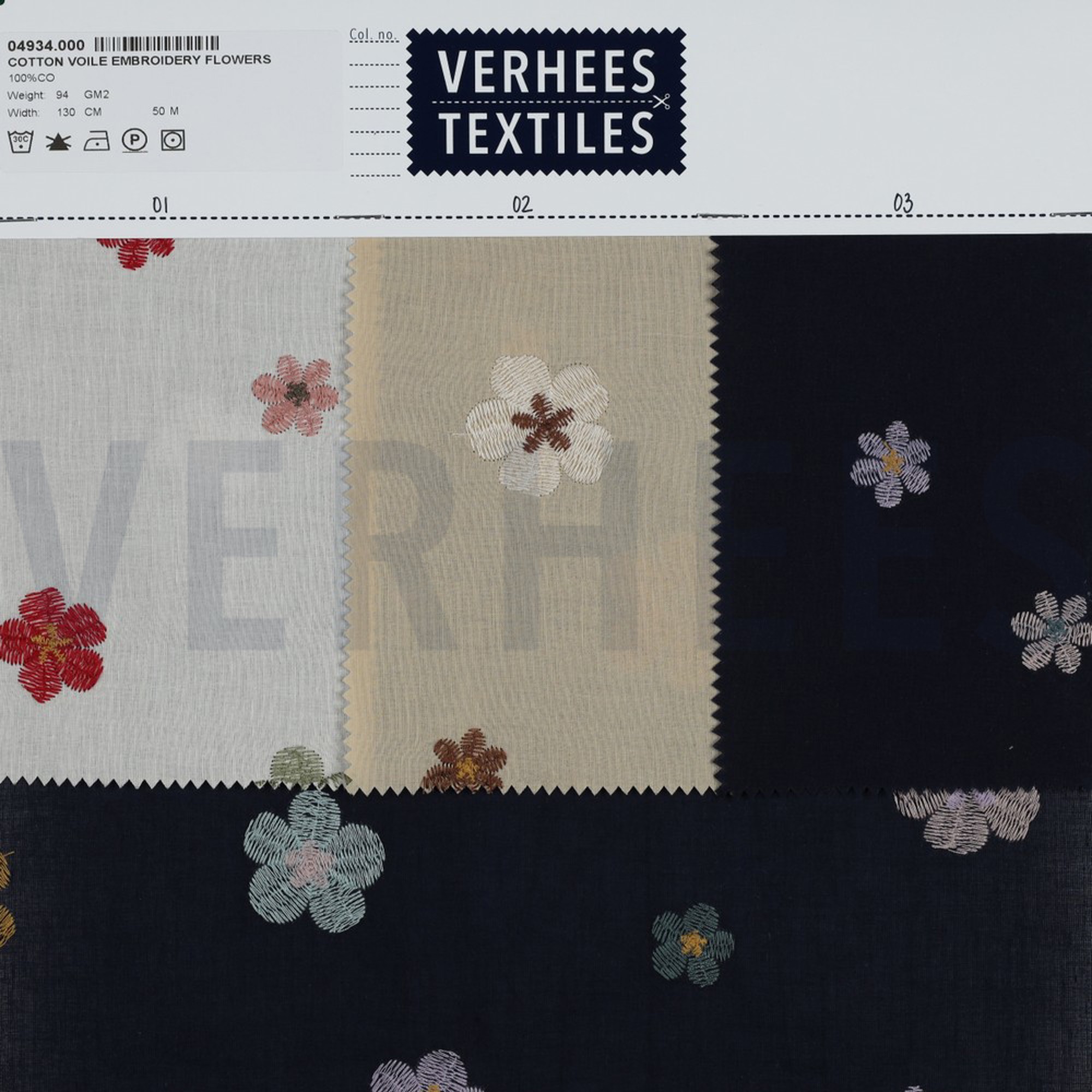COTTON VOILE EMBROIDERY FLOWERS SAND (high resolution) #4