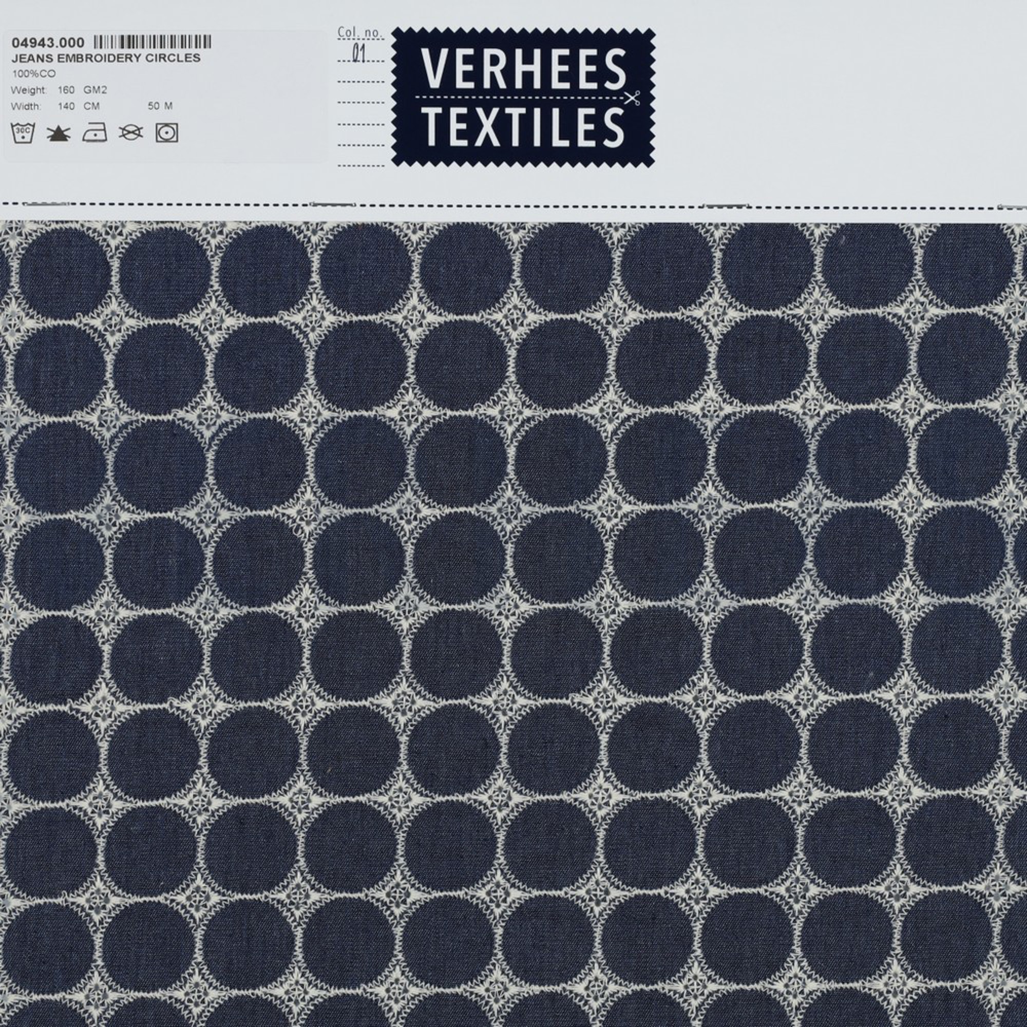 JEANS EMBROIDERY CIRCLES DARK BLUE (high resolution) #4