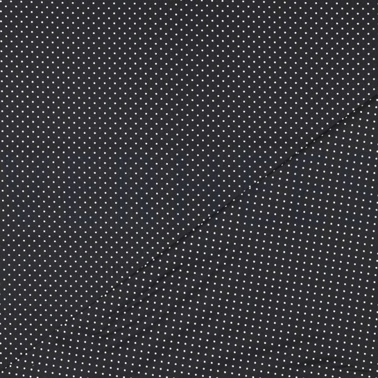 BAUMWOLLE POPELINE KLEINE PUNKTE SCHWARZ #7