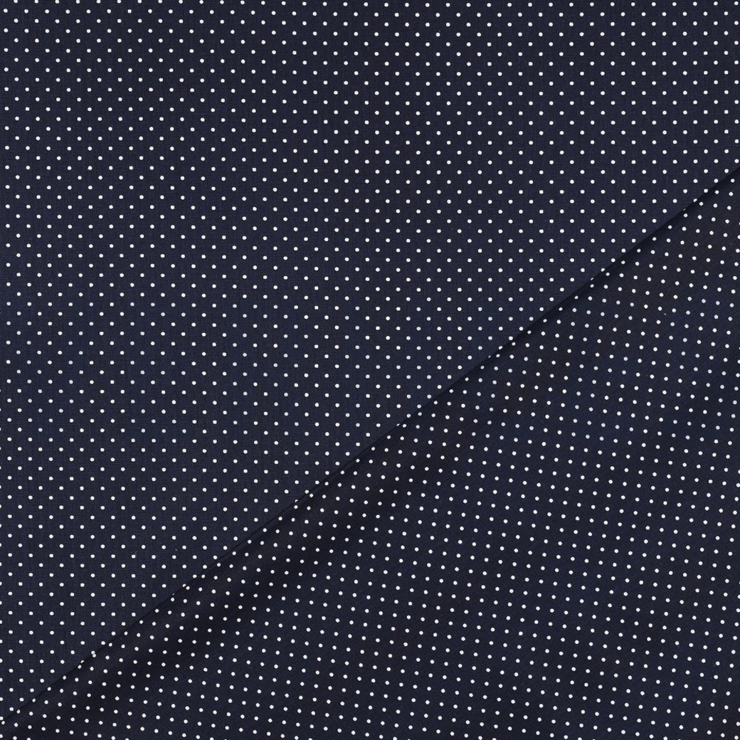 POPLIN PETIT DOTS NAVY #4