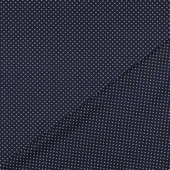 KATOENEN POPLIN KLEINE STIPPEN MARINEBLAUW #7
