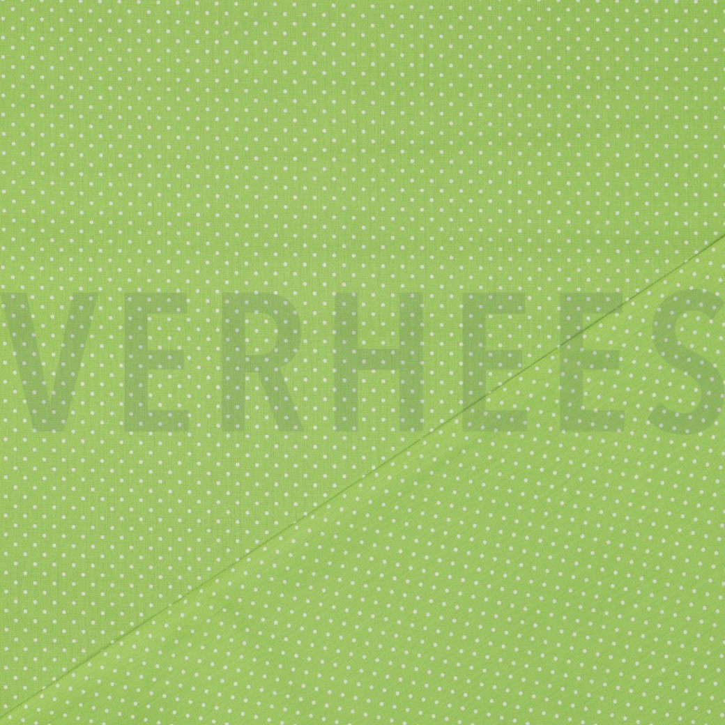 POPLIN PETIT DOTS LIME #4