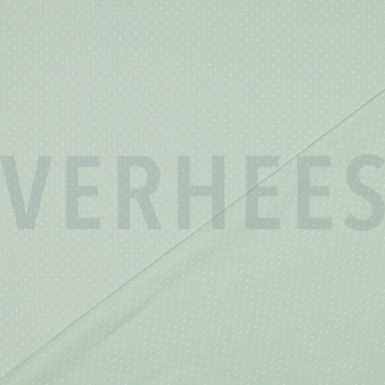 KATOENEN POPLIN KLEINE STIPPEN MINT #7