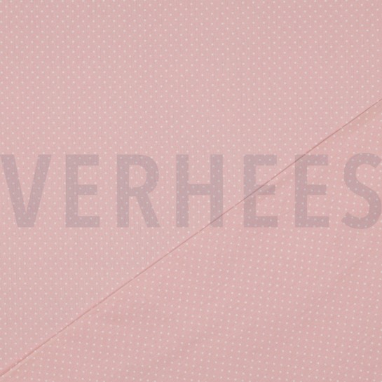 KATOENEN POPLIN KLEINE STIPPEN OUDROZE #7