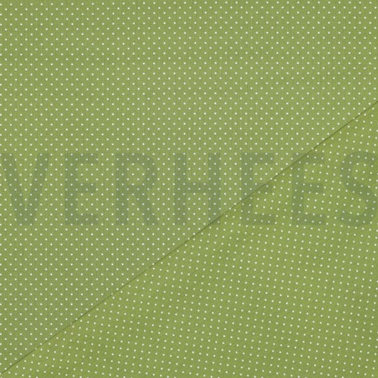 KATOENEN POPLIN KLEINE STIPPEN GROEN #7