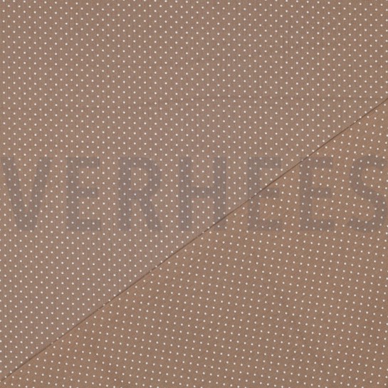 POPELINE DE COTON PETITS POINTS TAUPE #7