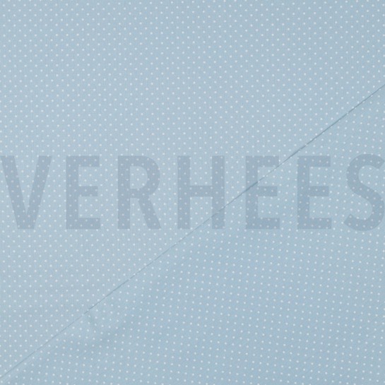 BAUMWOLLE POPELINE KLEINE PUNKTE HELLBLAU #7
