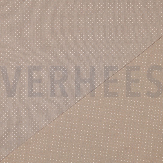 KATOENEN POPLIN KLEINE STIPPEN ZAND #7