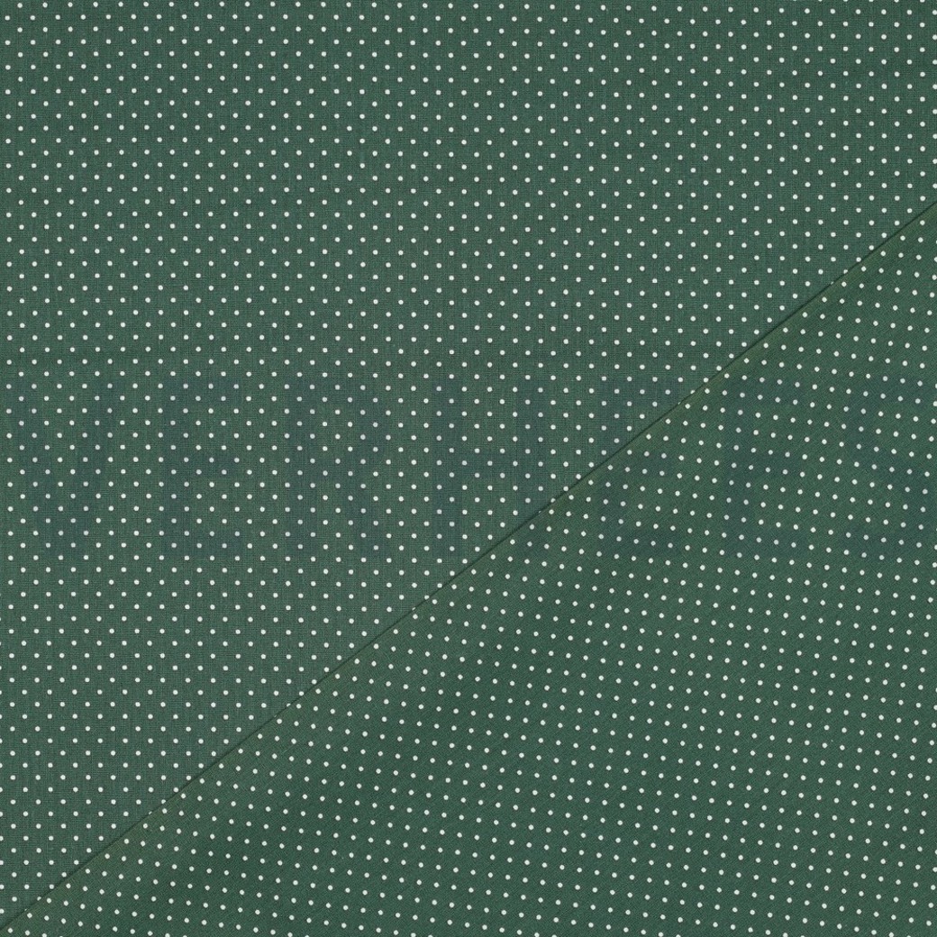 POPLIN PETIT DOTS DARK GREEN #4
