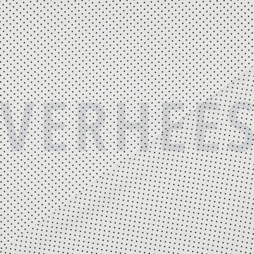 POPLIN PETIT DOTS WHITE/BLACK #4