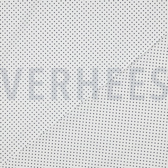 KATOENEN POPLIN KLEINE STIPPEN WIT / DONKERBLAUW #7