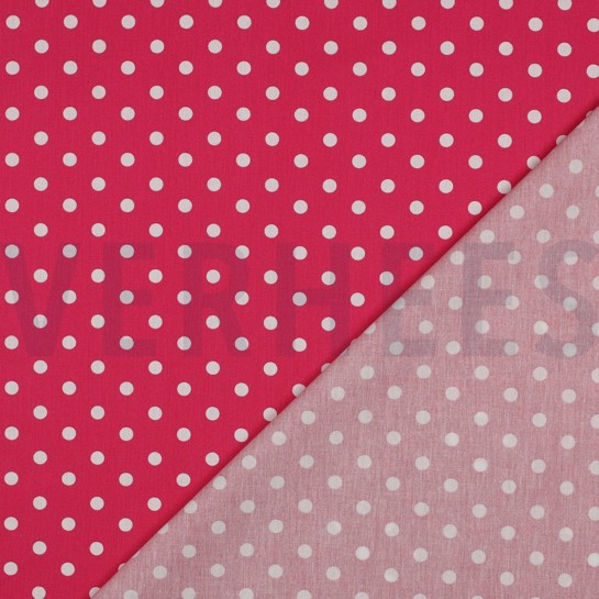 BAUMWOLLE POPELINE PUNKTE ROSA #7