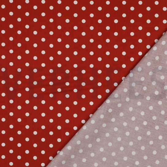 KATOENEN POPLIN STIPPEN TERRACOTTA #7