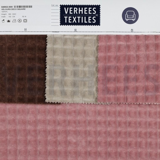 VELOURS DECO SQUARE BROWN #7