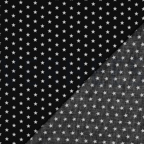 POPELINE DE COTON PETITES ÉTOILES NOIR #7