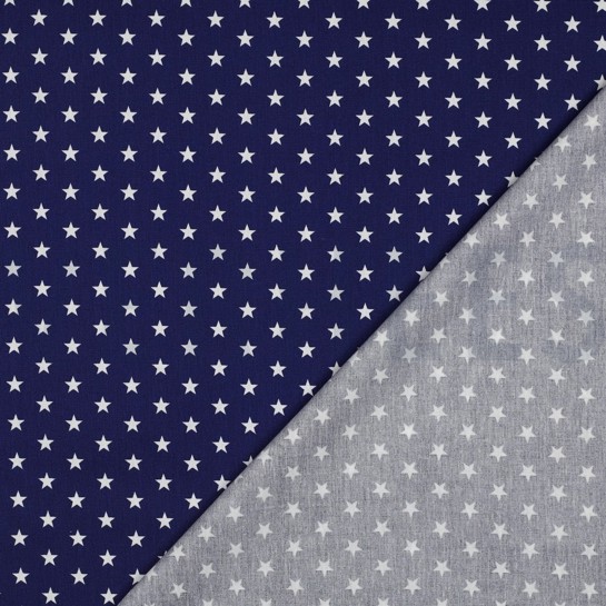 POPLIN PETIT STARS COBALT #7
