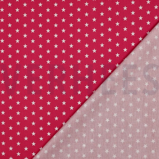 BAUMWOLLE POPELINE KLEINE STERNE ROSA #7