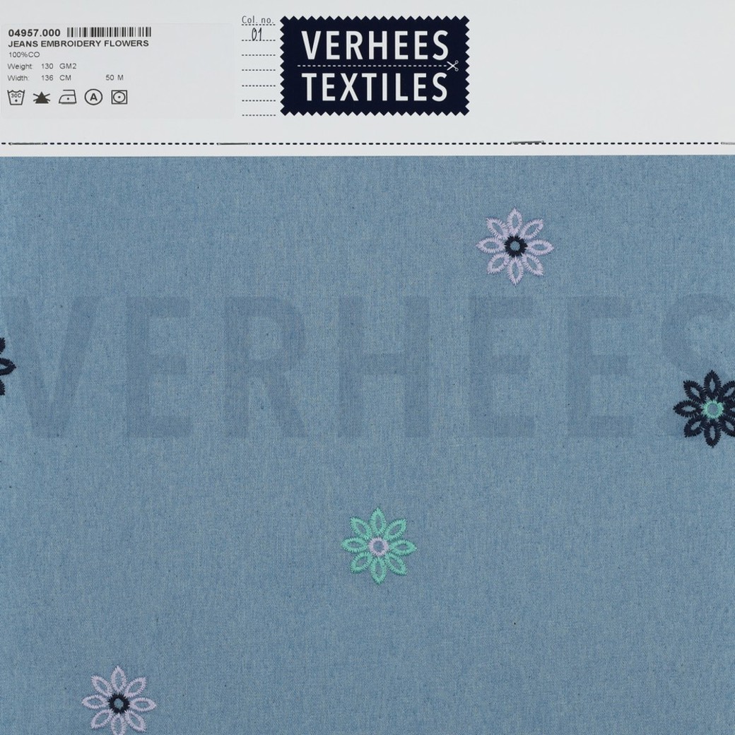 JEANS EMBROIDERY FLOWERS JEANS #4