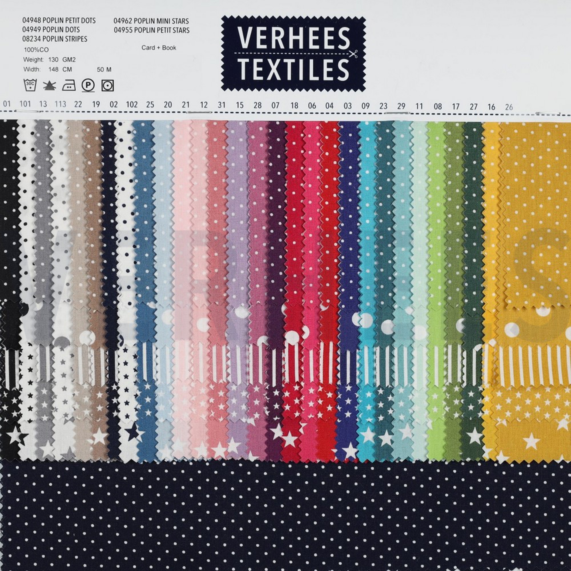 POPLIN MINI STARS WHITE/NAVY (high resolution) #4