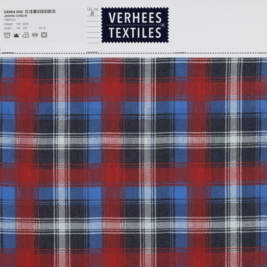 JEANS CHECKS BLUE #7