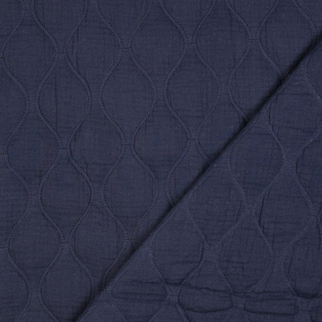 DOUBLE GAUZE QUILT NAVY #4