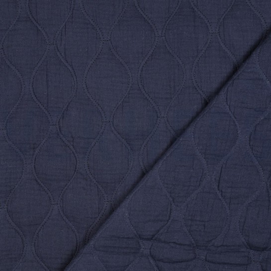 DOUBLE GAUZE QUILT NAVY #7