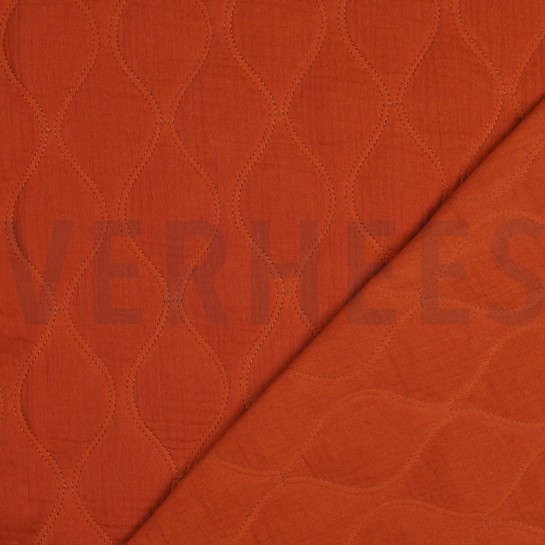 DOUBLE GAUZE QUILT RUST #7