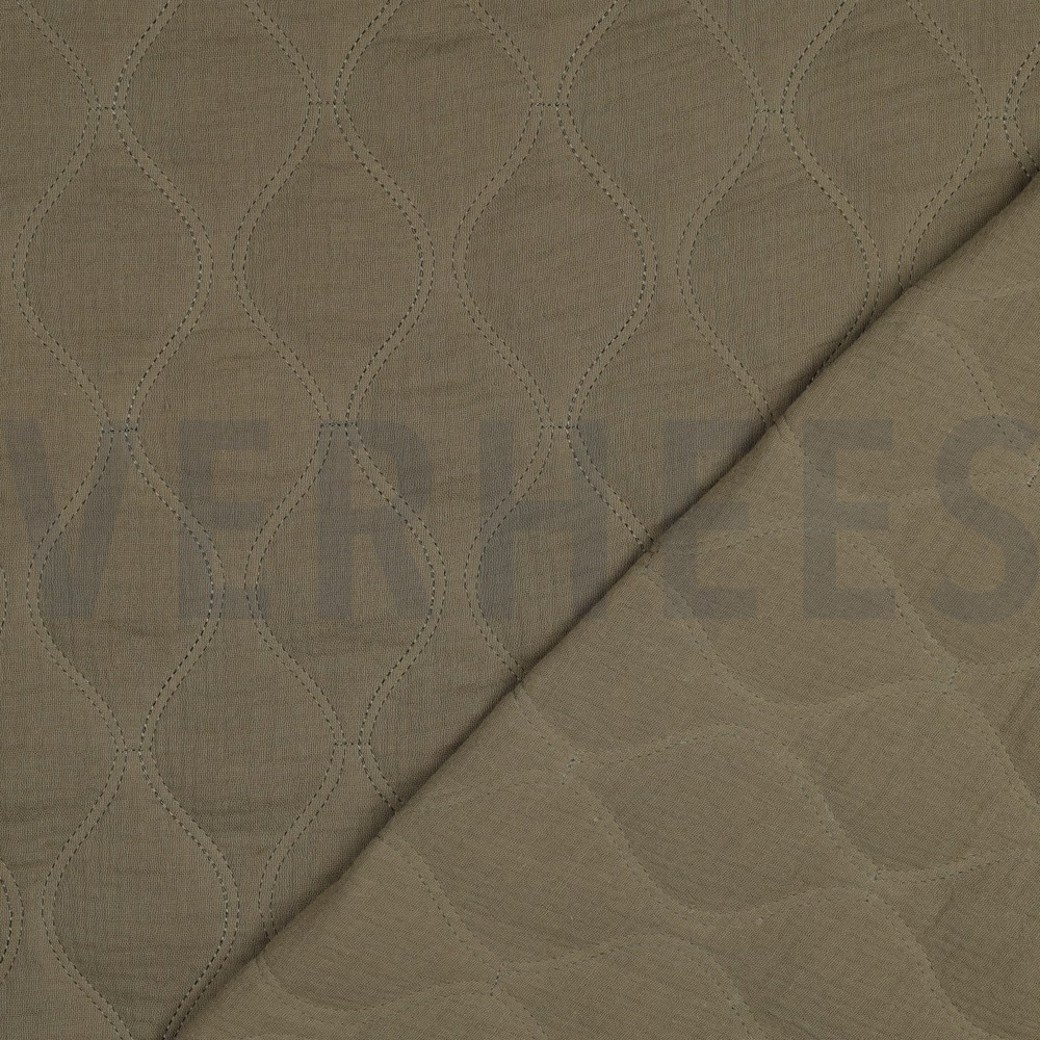 DOUBLE GAUZE QUILT MOSS GREEN #4