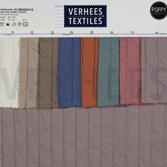 GEQUILTE JERSEY STREPEN OUD PAARS #7
