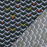COTTON SATIN GEOMETRIC DARK GREEN (thumbnail) #4