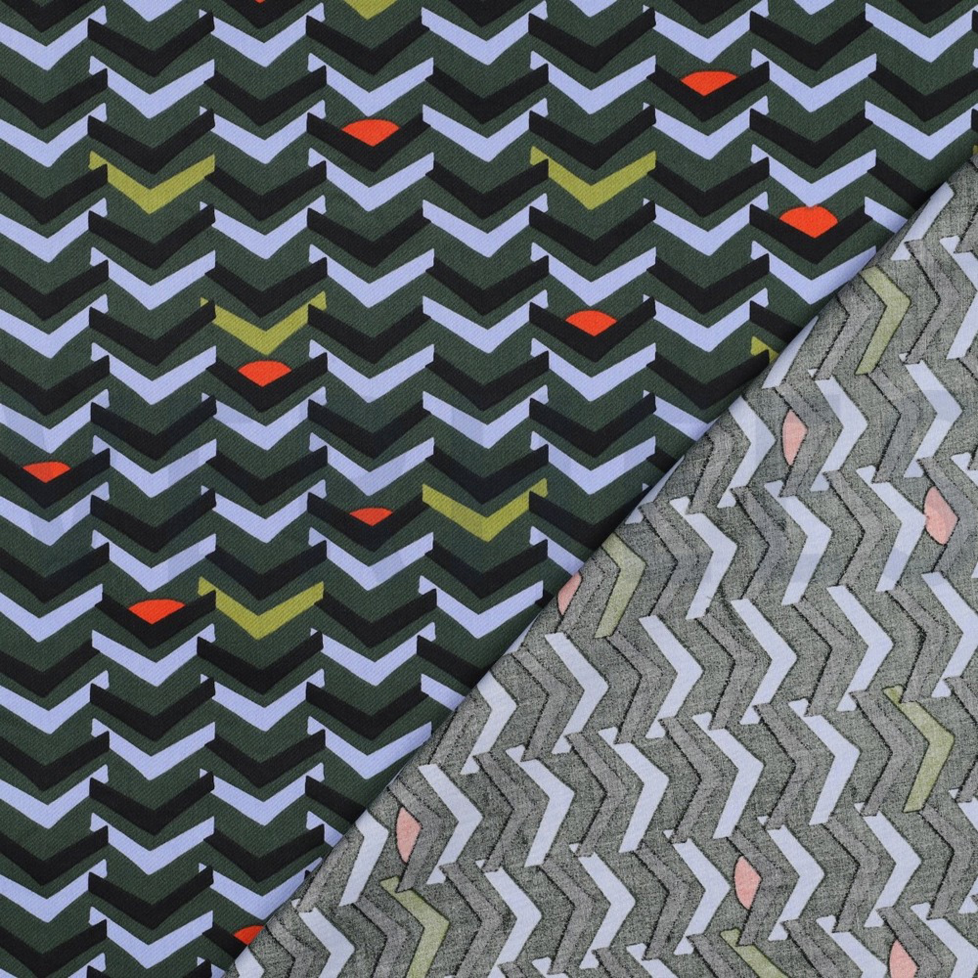 COTTON SATIN GEOMETRIC DARK GREEN (high resolution) #4