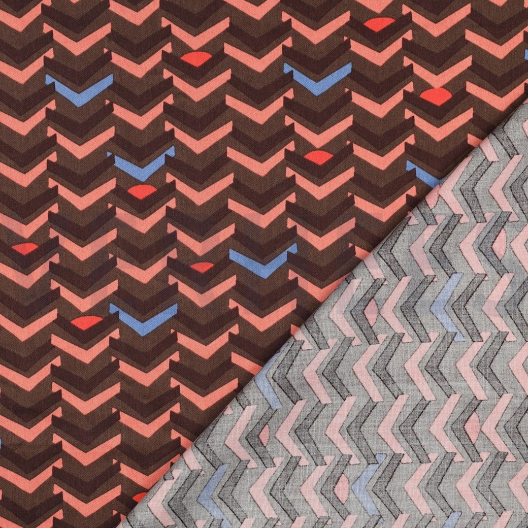 COTTON SATIN GEOMETRIC TAUPE #4