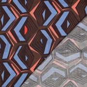 COTTON SATIN GEOMETRIC TAUPE (thumbnail) #4