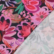 COTTON SATIN DIGITAL FLOWERS NAVY (thumbnail) #4