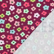 FRENCH TERRY ABSTRACT FLOWERS BORDEAUX (thumbnail) #4