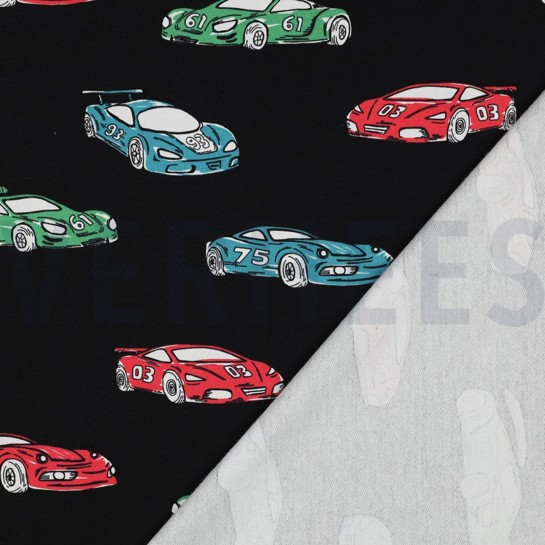 FRENCH TERRY RACECARS BLACK #7