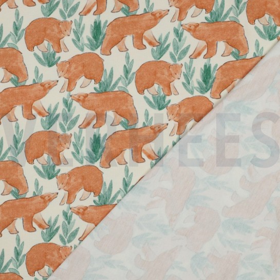 FRENCH TERRY DIGITAL BÄREN ECRU #7