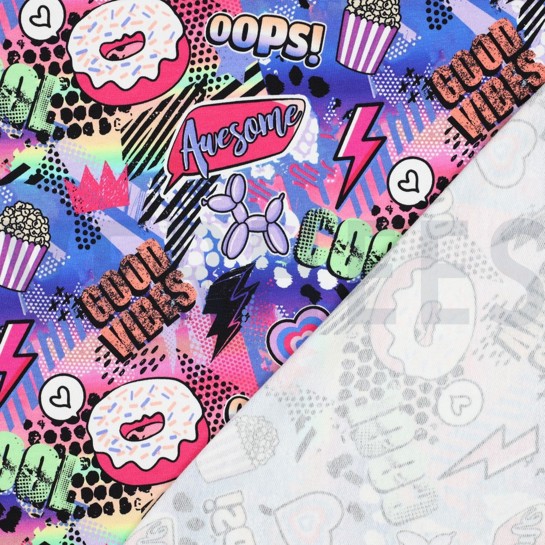 FRENCH TERRY DIGITAL MANGA COBALT #7