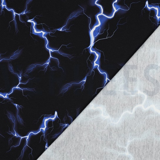 FRENCH TERRY DIGITAL LIGHTNING BLACK #7