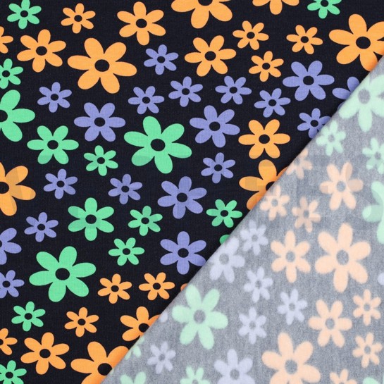 SOFT SWEAT FLEURS BLEU MARINE #7