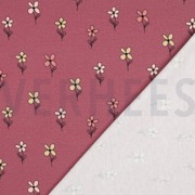 WAFFLE JERSEY FLOWERS BORDEAUX (thumbnail) #4