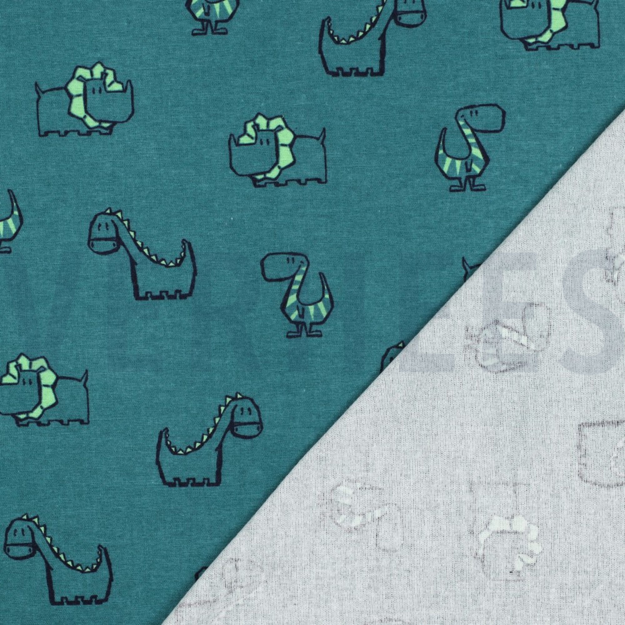 FLANNEL DINOSAURS PETROL (high resolution) #4