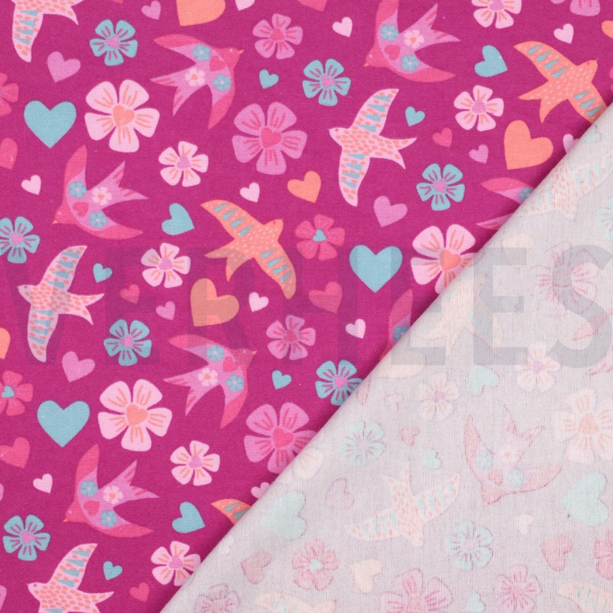 FLANNEL BIRDS FUCHSIA (high resolution) #4